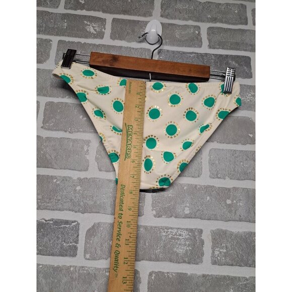 Victoria Secret Womens Polka Dots Gold Rings Turquoise Bikini Buttom‎ Size Small - Picture 5 of 8